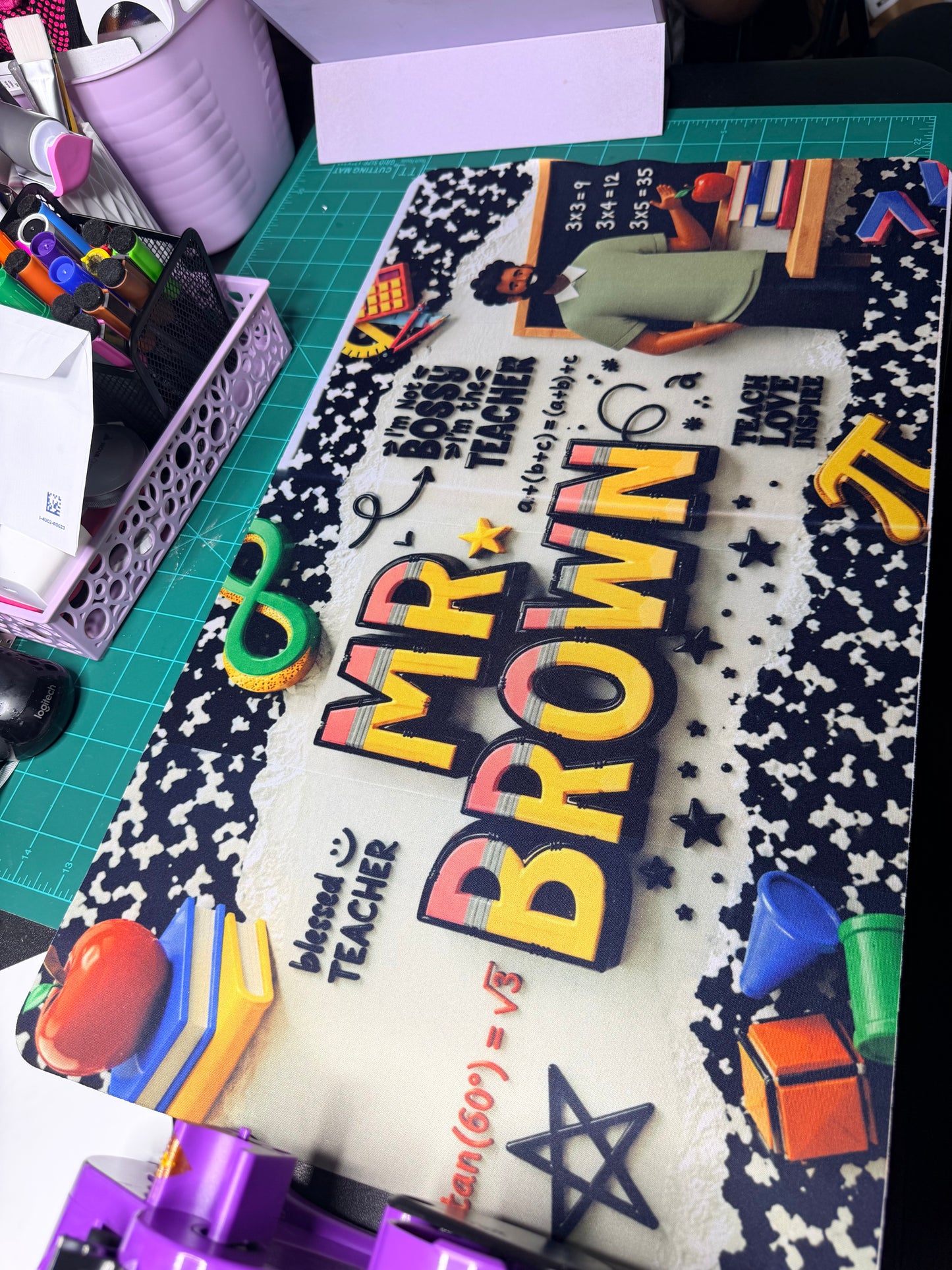The Teacher Command Center-Desk Mat