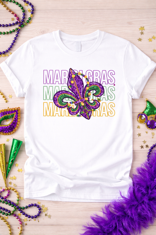 Mardi Grad 10” DTF Transfer- Fleur De Lis